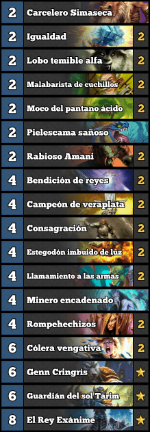 Lista convencional de Paladín Par