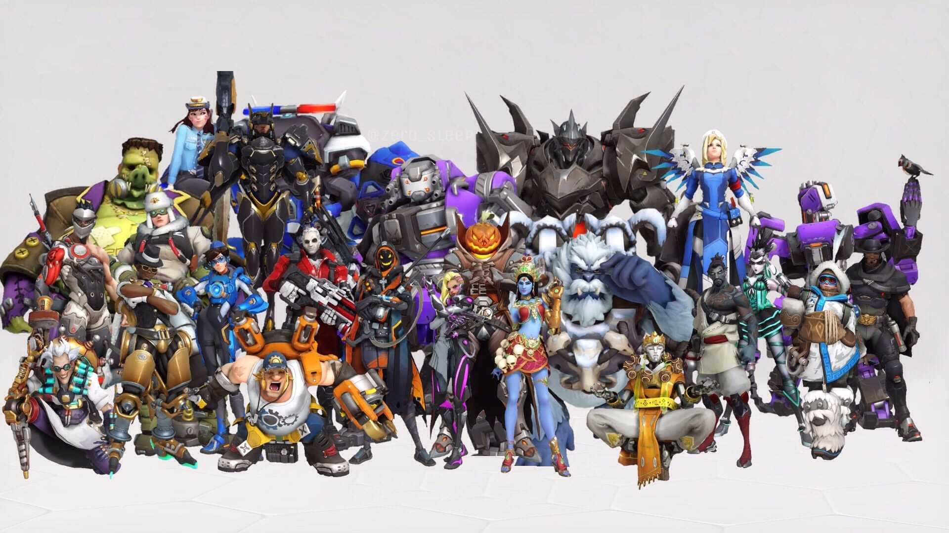 Personajes de Overwatch con distintos aspectos