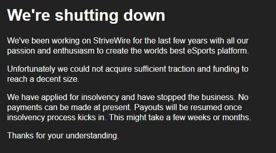 Mensaje web Strivewire