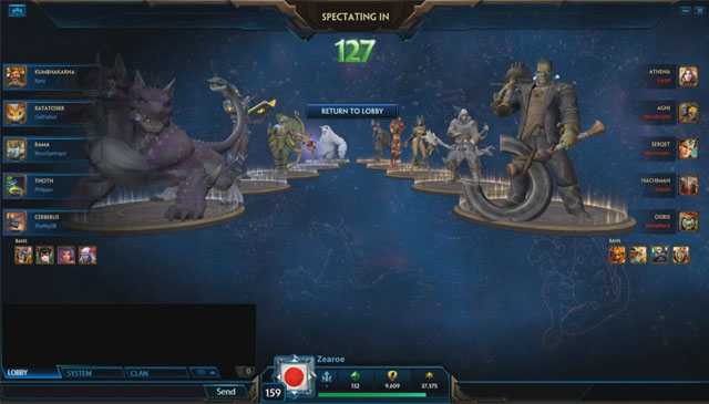 Draft de la segunda partida entre Sacred Speedbuff (izq) y Underdogs (der)