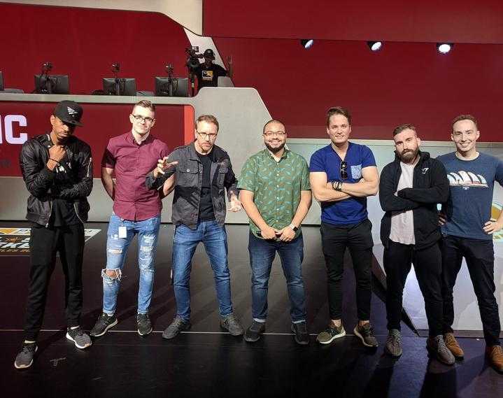 El equipo de casters de la División del Atlántico, preparados para el Talent Takedown.