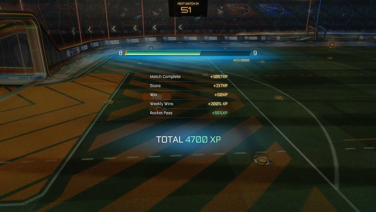Nuevo sistema de experiencia en Rocket League