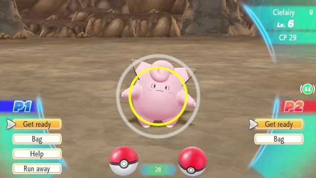Sistema de captura en los nuevos Pokémon Let's Go, similar a Pokémon GO