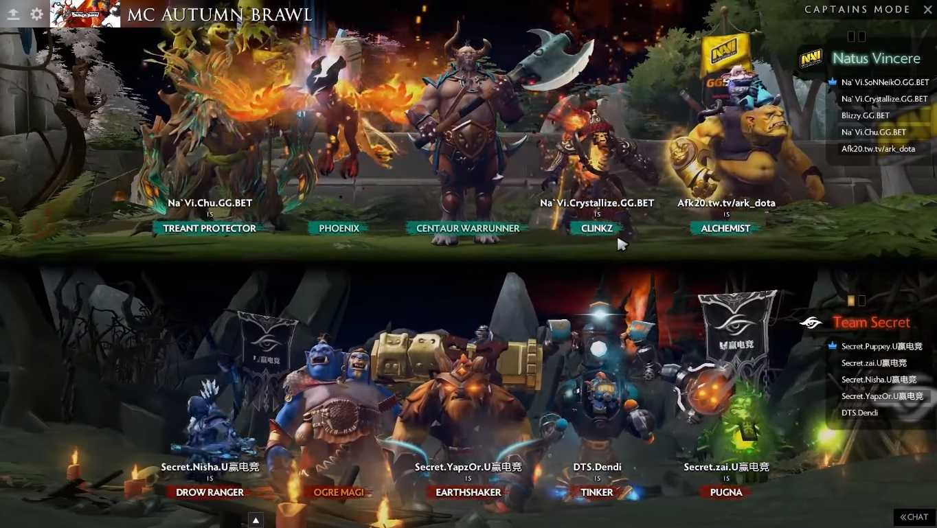Draft de la segunda partida de Dendi vs Na'Vi, con el ucraniano jugando para Team Secret como stand-in.