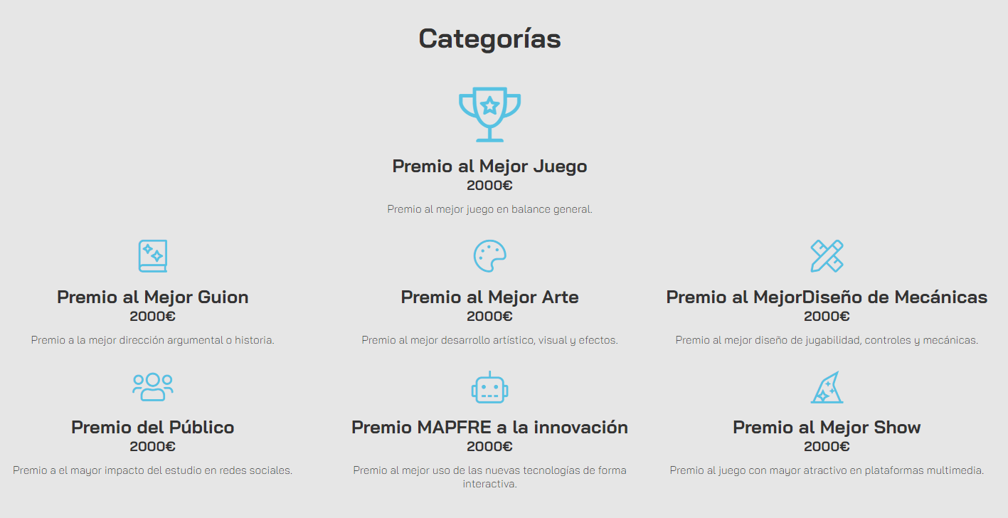 Las siete categorías que repartirán 14.000€ en premios en los DEV Gameboss de este año en Elche