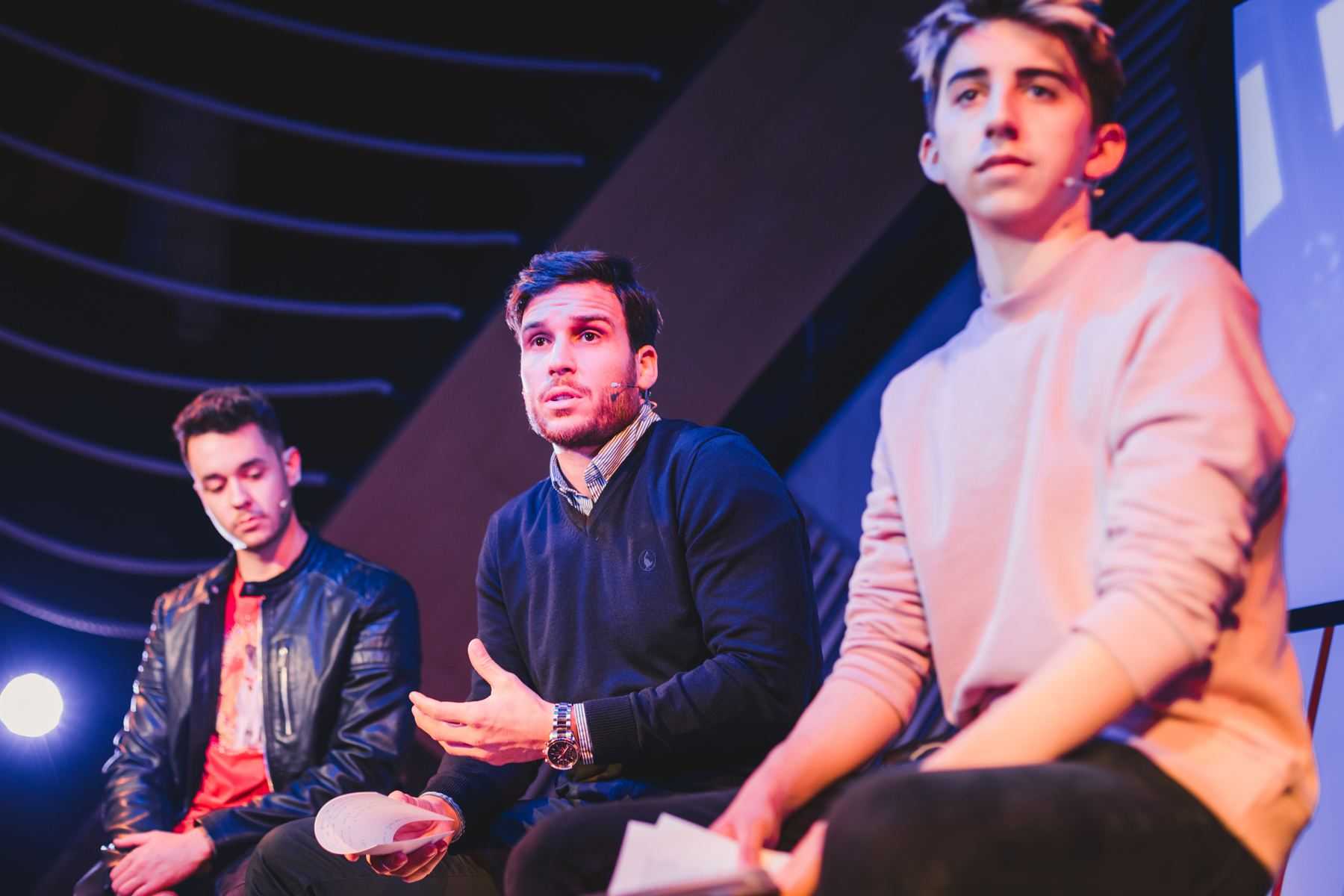 TheGrefg, Alejandro Martínez de la Casa y Goorgo, en el evento ayer.
