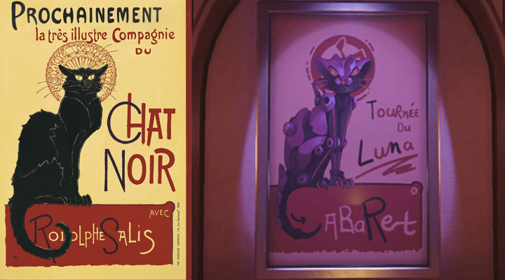Comparación del cartel de Le Chat Noir.