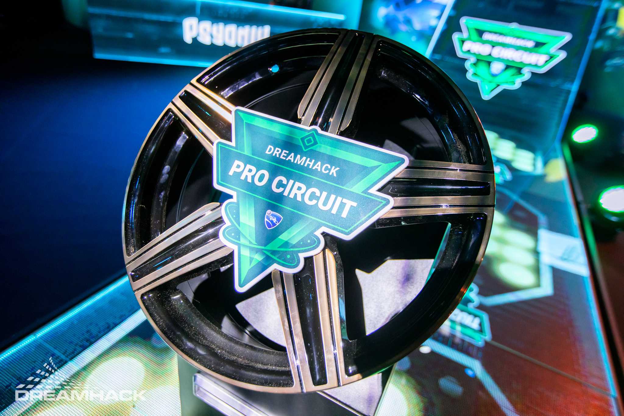 El trofeo de DreamHack Leipzig, en forma de llanta. Vía DreamHack.