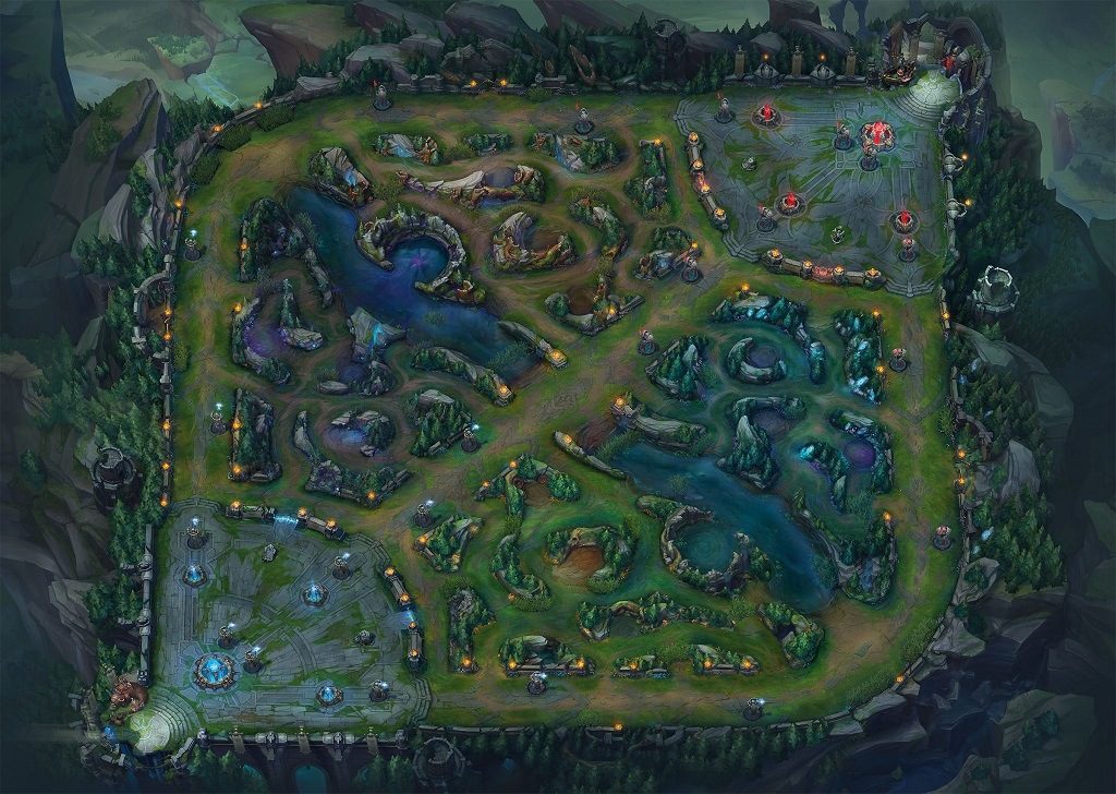 La grieta del invocador, mapa de League of Legends que se usa para competiciones