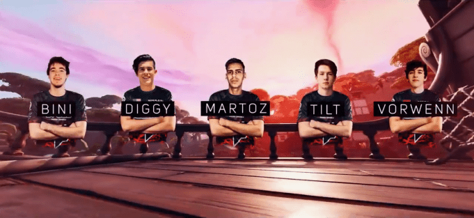 Alineación de Fortnite de Faze Clan