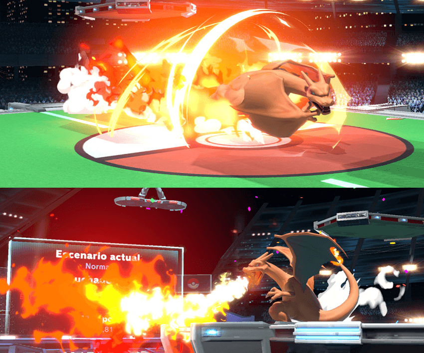 Charizard SideB, NeutralB