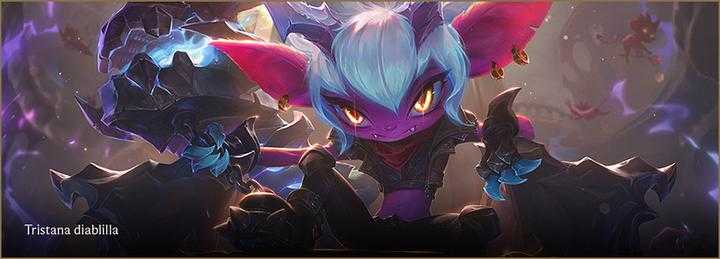 Aspecto para tristana inspirado en la temática demoniaca
