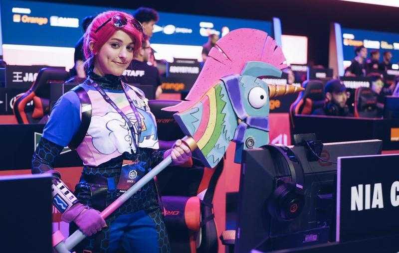 Nia Cosplay en el Stars Battle Royale de Gamergy