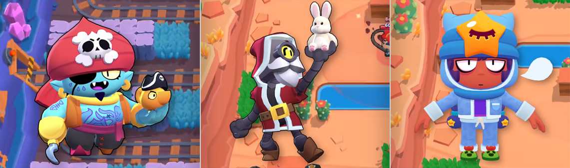 Brawl Stars Skins de Genio, Barley y Sandy