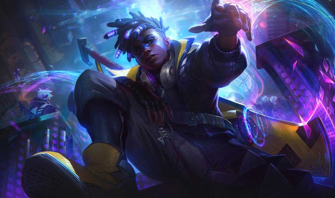 Este es el splashart de Ekko | Fuente: Riot