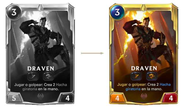 Draven cambio Legends of Runeterra