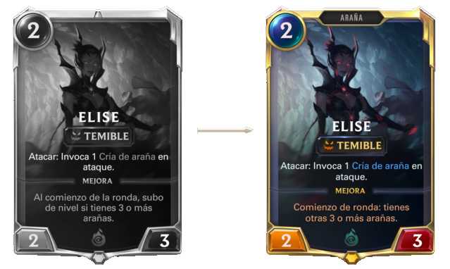 Elise cambio Legends of Runeterra