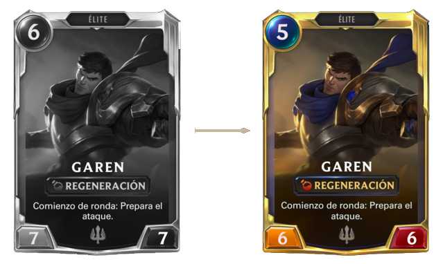 Garen cambio Legends of Runeterra