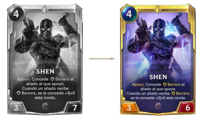 Shen cambio Legends of Runeterra