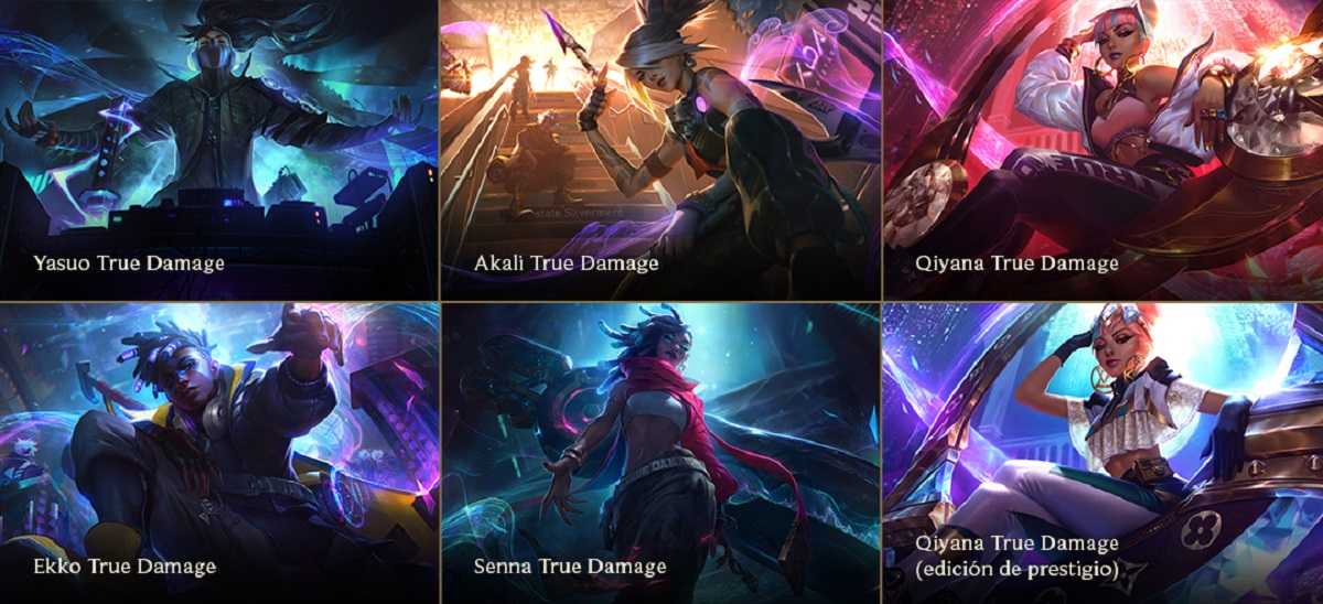 Estos son los splasharts de las diferentes skins | Fuente: Riot Games