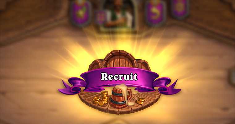 Sistema de reclutación de Hearthstone Battlegrounds