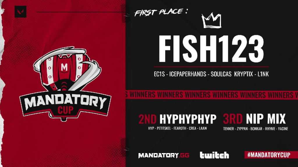 Fish123 gana la Mandatory Cup con los mejores jugadores de valorant
