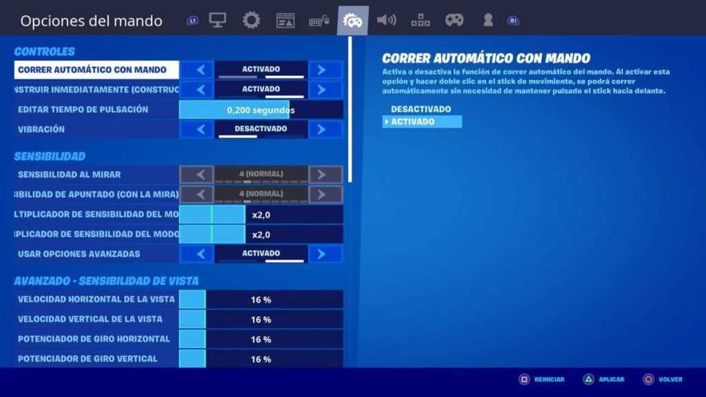 Sensibilidad Fortnite