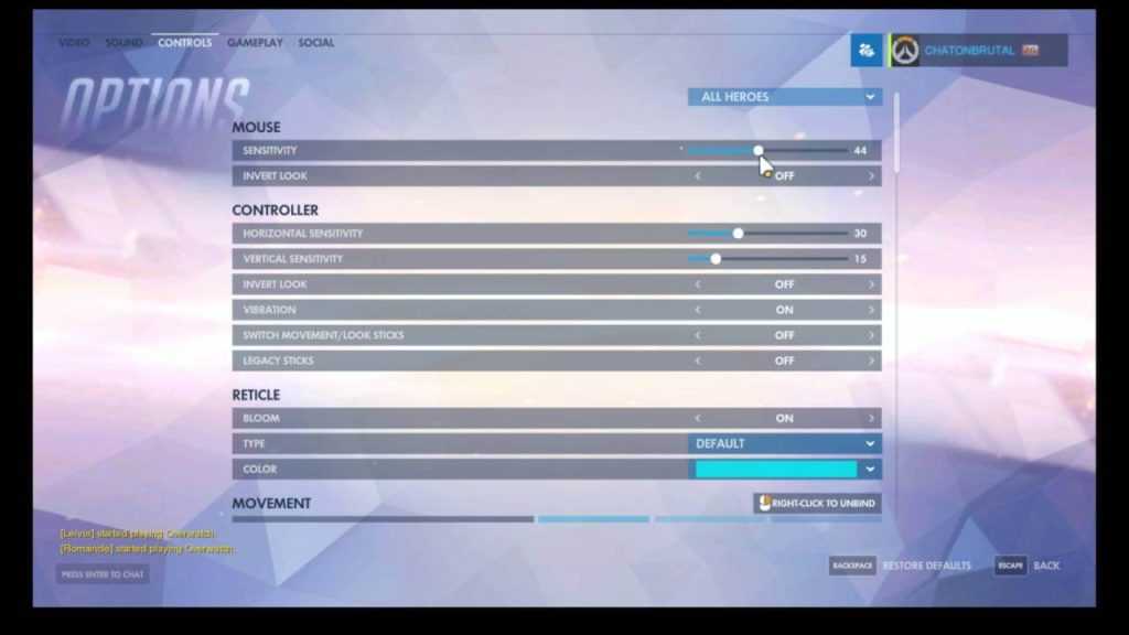 Sensibilidad Overwatch