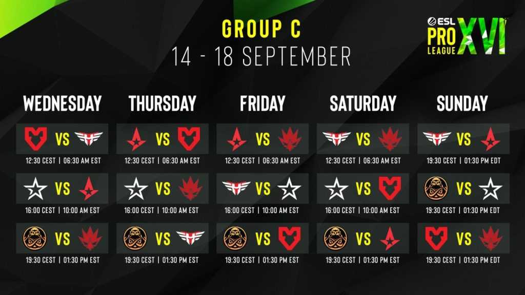 Grupo C - ESL Pro League 16