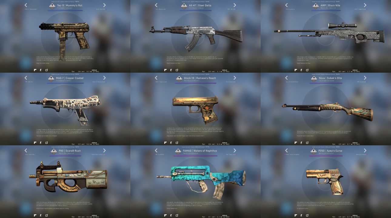 Skins CS:GO colección Anubis -