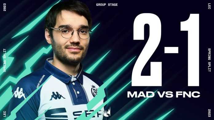LEC : Les MAD Lions remportent une victoire âprement disputée contre Fnatic LEC : Les MAD Lions remportent une victoire âprement disputée contre Fnatic