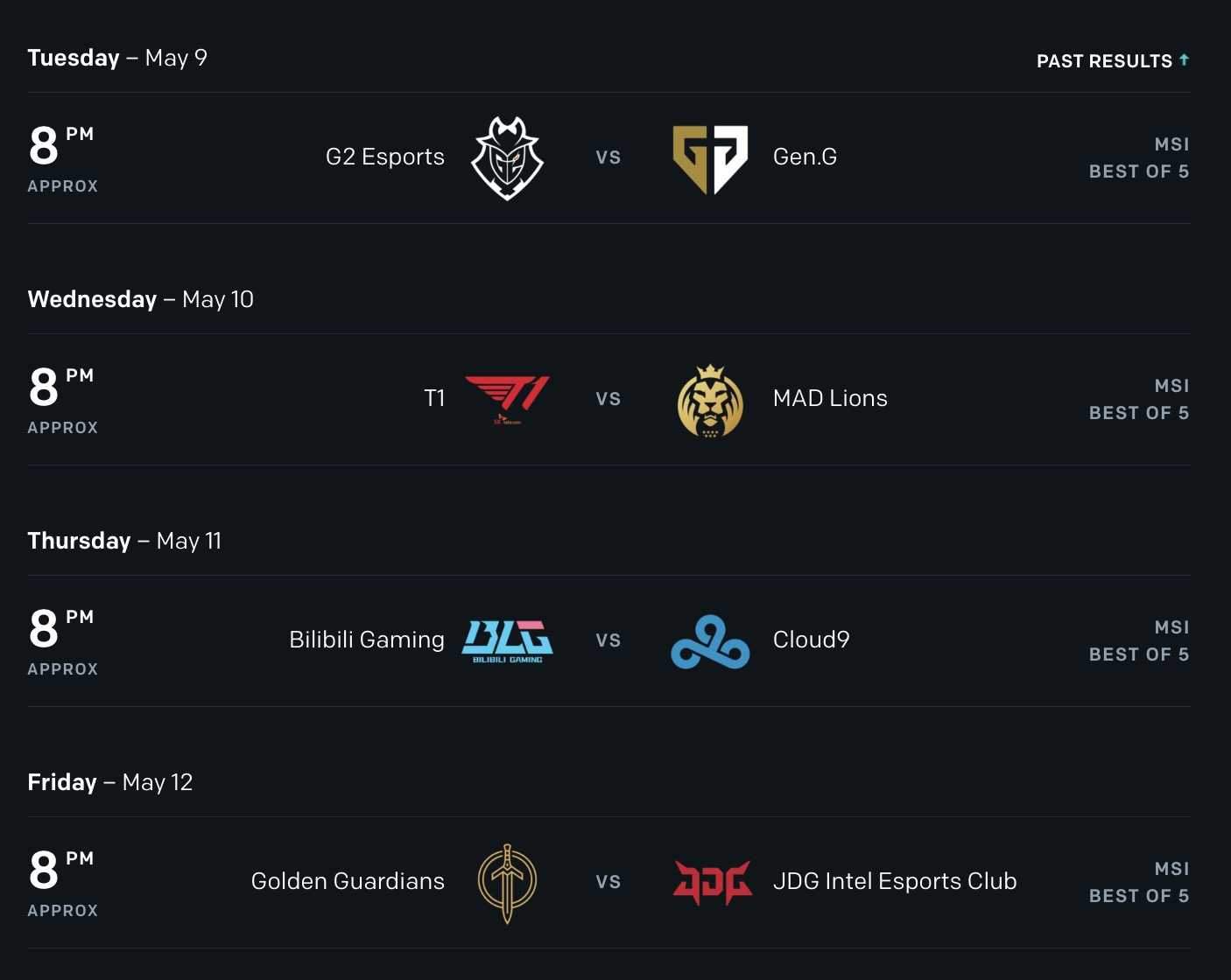 Cruces de playoffs MSI 2023 - LoLEsports