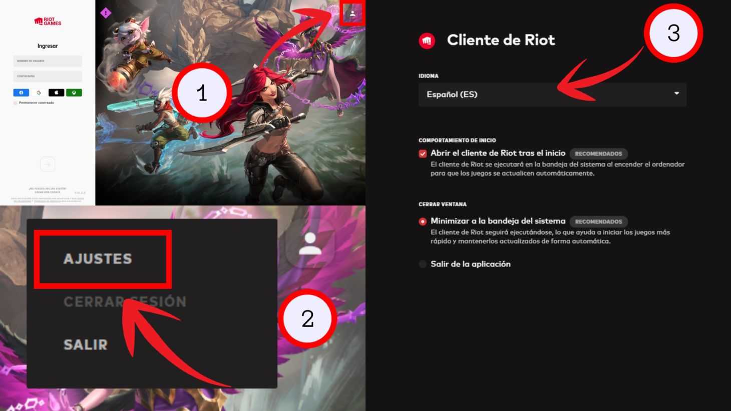 Cambiar el idioma cliente de LoL