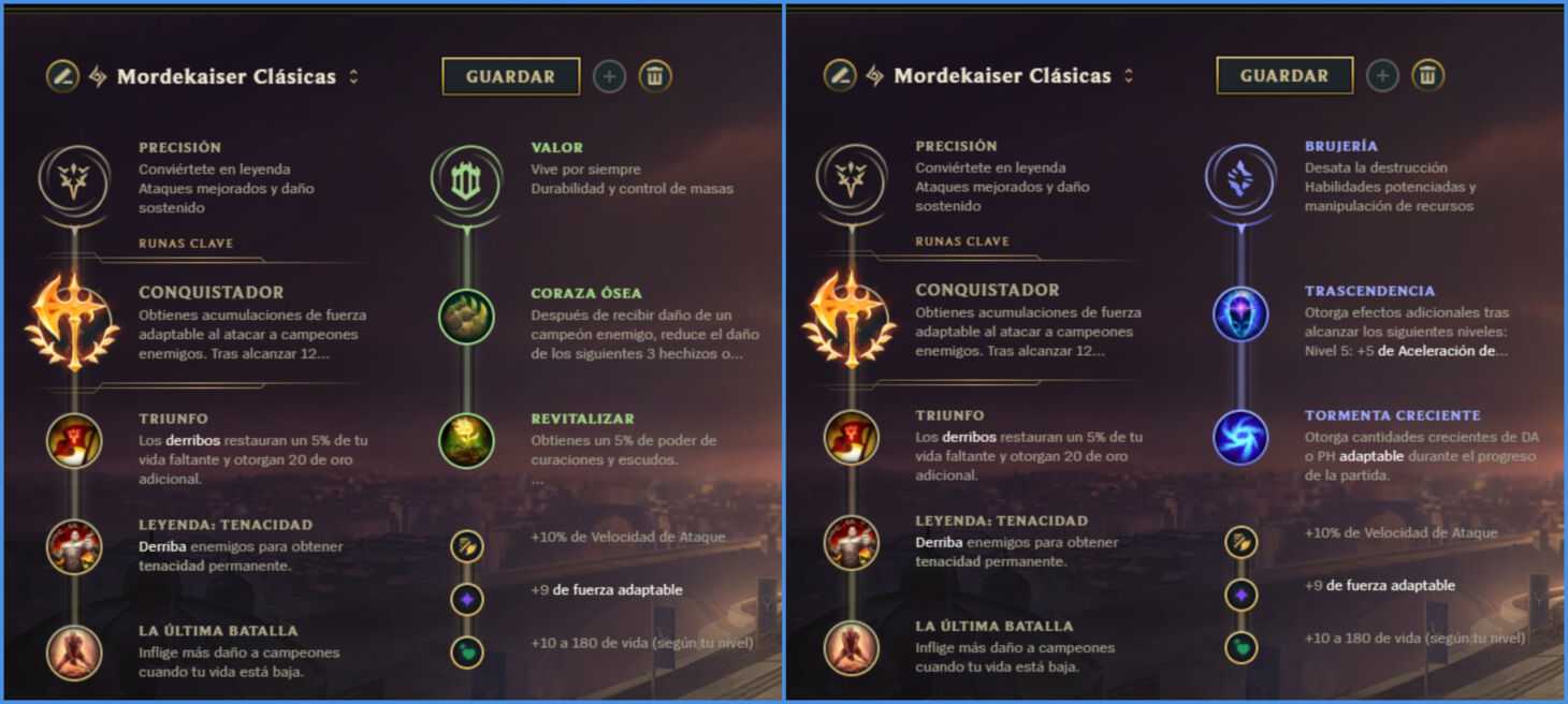 Mordekaiser LoL Guía Runas